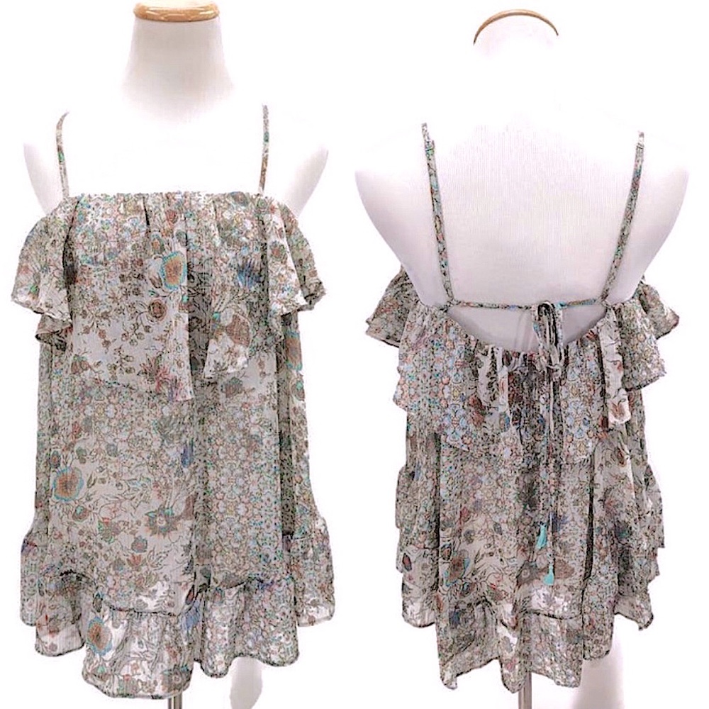 Victoria’s Secret Floral Shimmer Ruffle Tiered Top